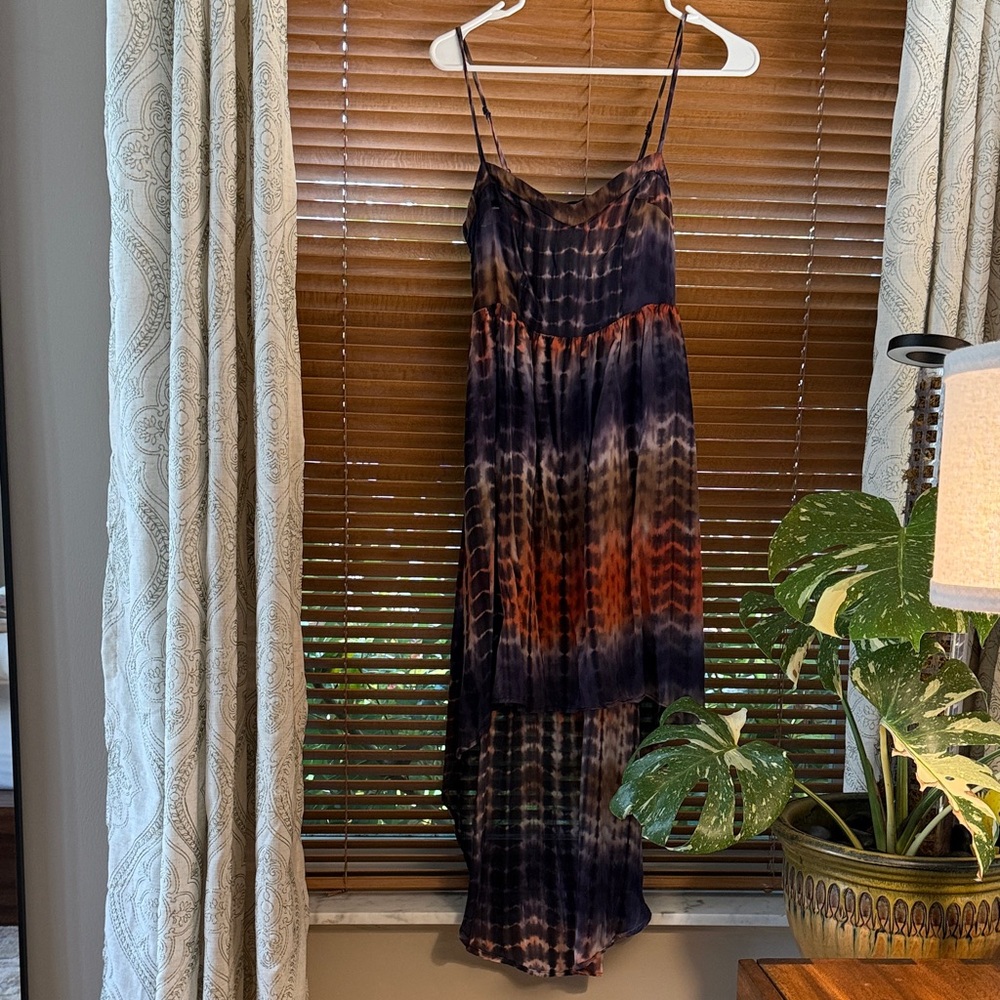 Elegant Poetry Multicolor Tie-Dye dress